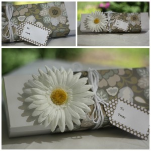 white gift box collage